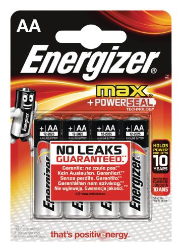 Energizer E300112500 Max alkaline AA/LR6 4-blister