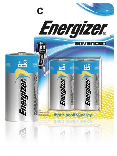 Energizer 53541043300 Advanced alkaline C/LR14 2-blister