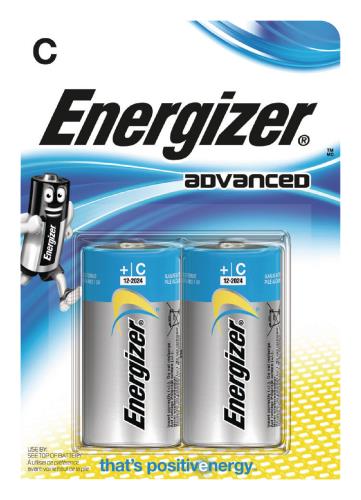 Energizer 53541043300 Advanced alkaline C/LR14 2-blister