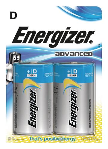 Energizer 53541042600 Advanced alkaline D/LR20 2-blister