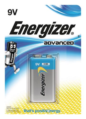 Energizer 53541037200 Advanced alkaline 9V 1-blister