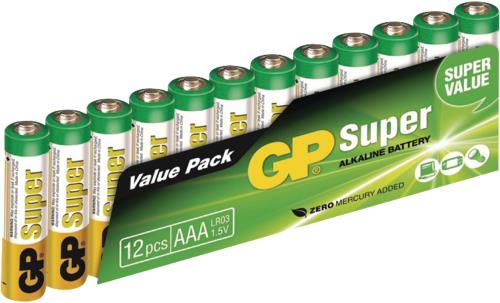 GP 03024AS12 Super Alkaline batterij 12-pak AAA