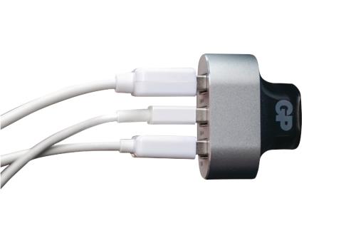 GP 150GPACECC61B01 Drie-poorts USB auto lader 6.3 A