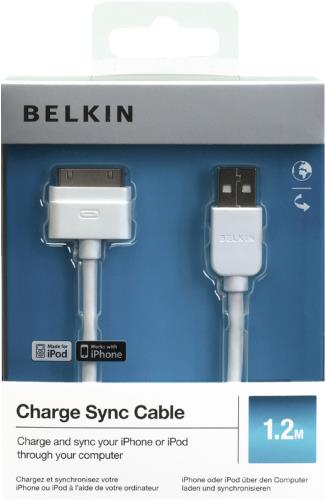 Belkin F8Z328ea04-BLK Basic iPhone/iPod sync charge cable
