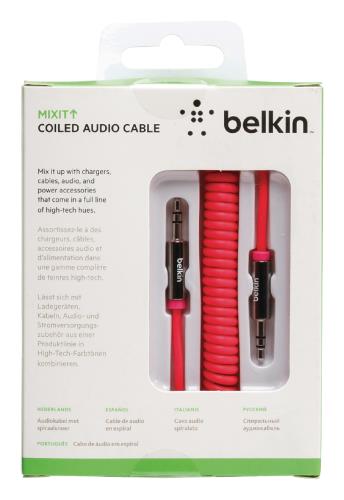 Belkin AV10126cw06-PNK Cable spiral jack 3.5mm pink