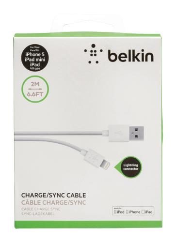 Belkin F8J023bt2M-WHT Cable kit for Iphone 2.00 m white