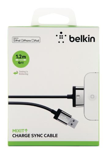 Belkin AV1028cw03-BLK Cable hooked jack 3.5mm black