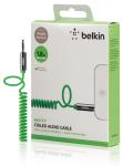 Belkin AV1026cw03-GRN Cable spiral jack 3.5mm green