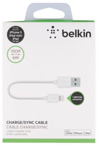 Belkin F8J023bt06INWHT Câble Lightning 15cm