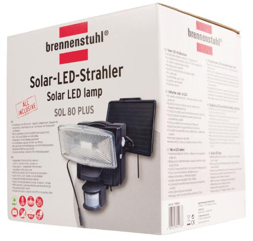 Brennenstuhl 117095 0 Solar LED lamp 80 LED's