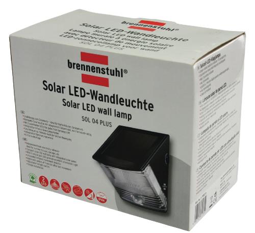 Brennenstuhl 1170970 Solar LED muurlamp 2 LED's IP44