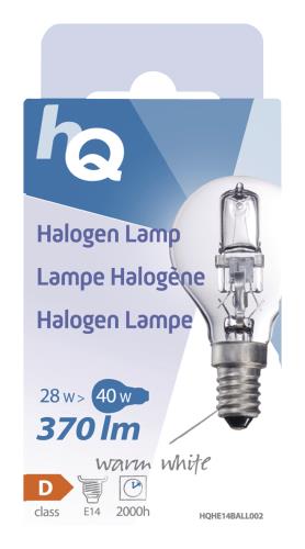 HQ P45E1428W Halogeenlamp kogel E14 28 W 370 lm 2 800 K