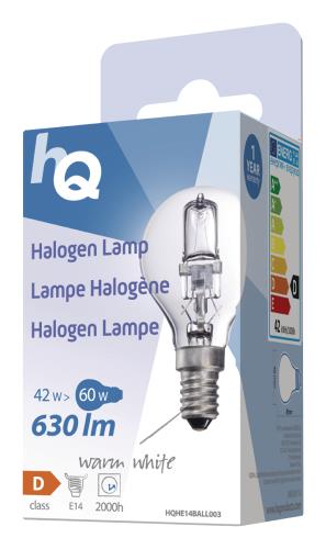 HQ P45E1442W Halogeenlamp kogel E14 42 W 630 lm 2 800 K