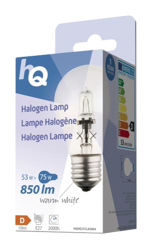 HQ A55E2753W Halogeenlamp classic GLS E27 53W 850 lm 2 800 K