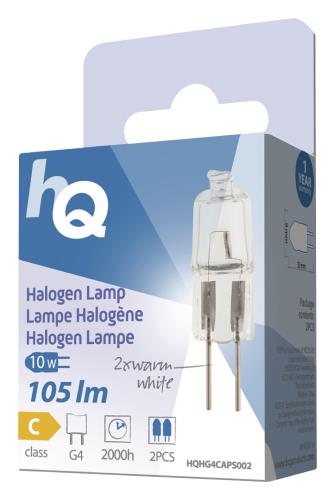 HQ G4G410W Halogeenlamp capsule G4 10 W 105 lm 2 800 K