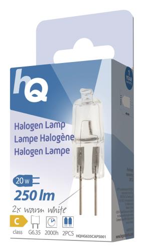 HQ GY6.35G63520W Halogeenlamp capsule G6.35 20 W 250 lm 2 800 K
