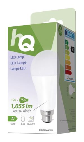 HQ HQLB22A67001 LED-lamp A67 B22 12 W 1 055 lm 2 700 K