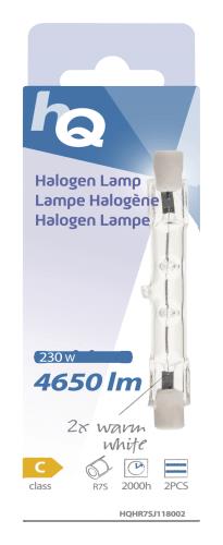 HQ J118R7S230W Halogeenlamp J118 R7S 230 W 4 650 lm 2 800 K