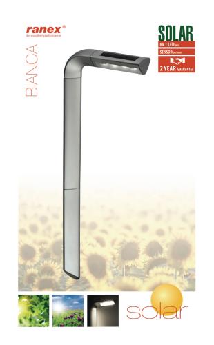 Ranex 5000.383 LED-tuinverlichting op zonne-energie, kunststof