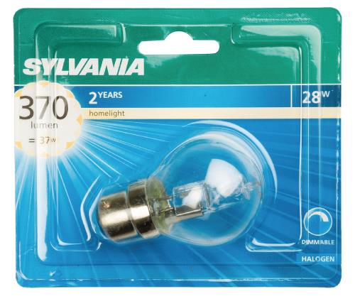 Sylvania 0021860 Klassieke Eco-lamp kogel 28 W B22