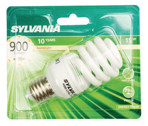 Sylvania 0035214 MLFS spiro spiraal spaarlamp 827 E27 15 W BL1