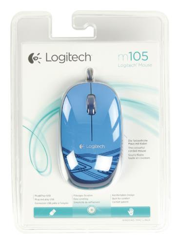 Logitech 910-003105 Blauwe M105 muis