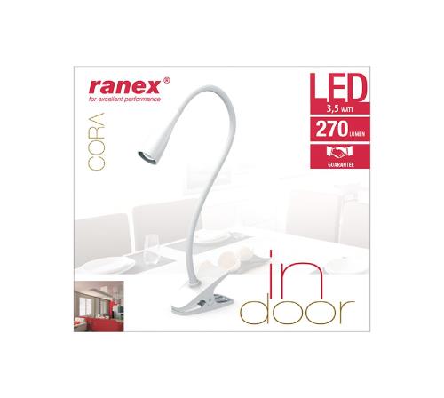 Ranex 6000.635 Ranex LED BUREAULAMP 6led 3,5W wit