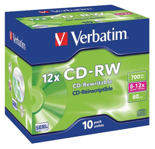 Verbatim 43148 CD-RW 12x 700 MB Jewel Case 10 stuks