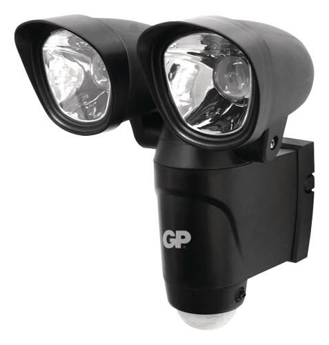 GP 810SAFEGUARD4.2 Dubbele LED buitenlamp op batterijen met bewegingsmelder