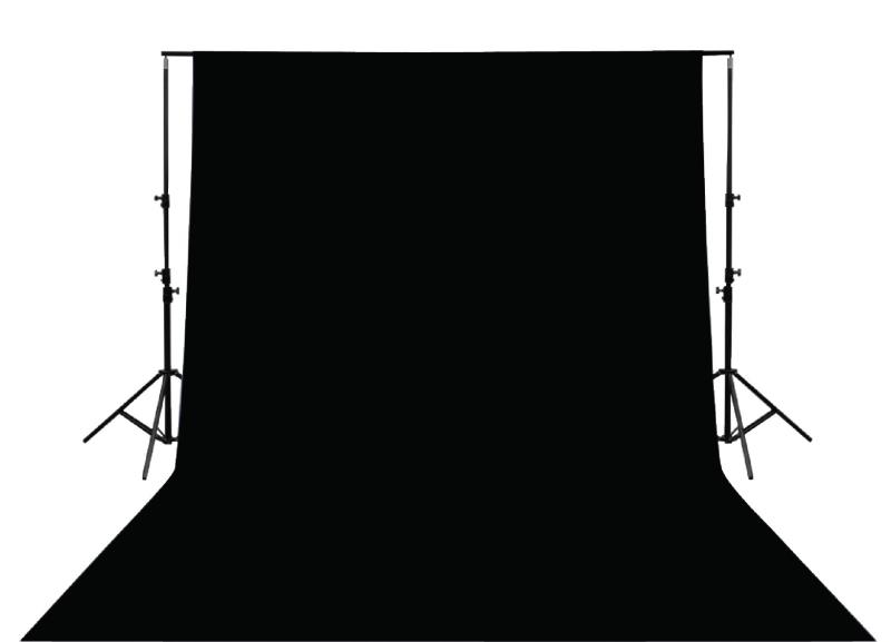 König KN-BD32B Achtergronddoek zwart 3 x 2 m