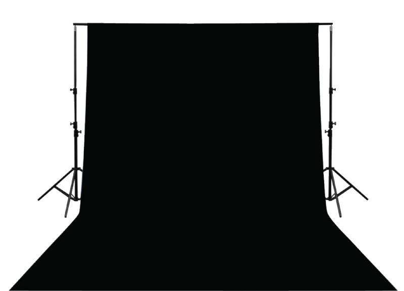 König KN-BD33B Achtergronddoek zwart 3 x 3 m