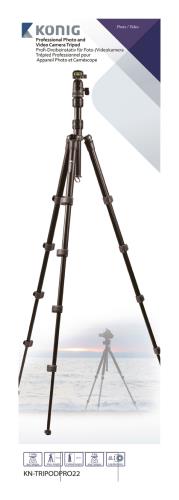 König KN-TRIPODPRO22 Professioneel statief voor foto en video camera 114 cm