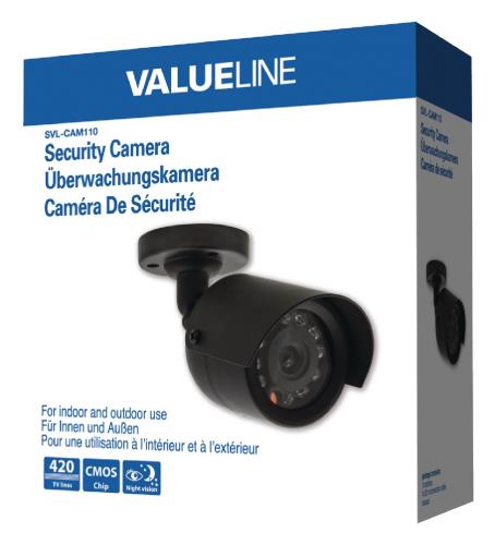 Valueline SVL-CAM110 Beveiligingscamera voor gebruik binnen- en buitenshuis