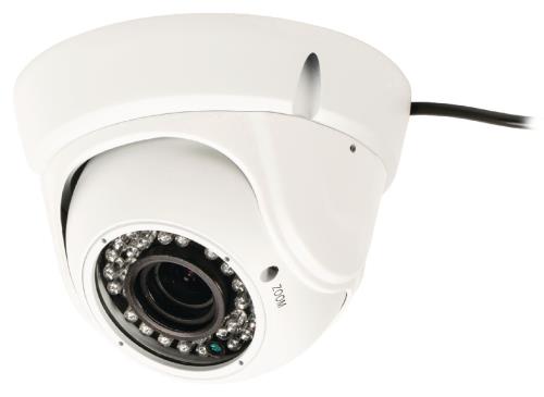 König SAS-CAM3210 Beveiligingsdomecamera met varifocale lens wit