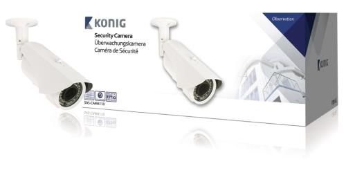 König SAS-CAM4110 Beveiligingscamera met varifocale lens wit