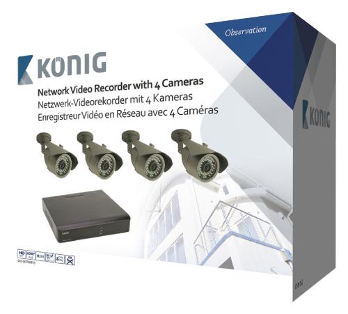 König SAS-SETNVR10 NVR-set met 4 camera's