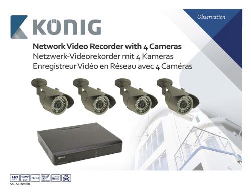 König SAS-SETNVR10 NVR-set met 4 camera's