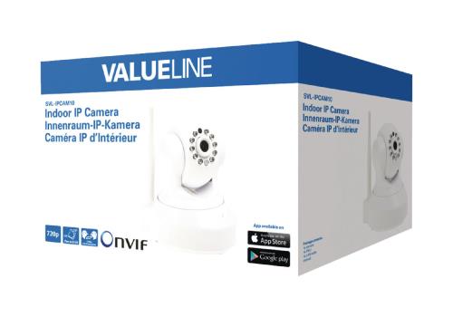 Valueline SVL-IPCAM10 HD kantel zwenk IP camera voor binnen 2-wegs audio