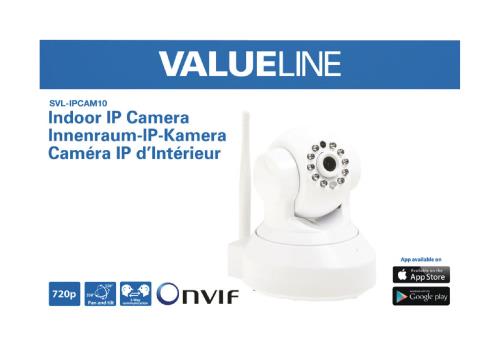 Valueline SVL-IPCAM10 HD kantel zwenk IP camera voor binnen 2-wegs audio