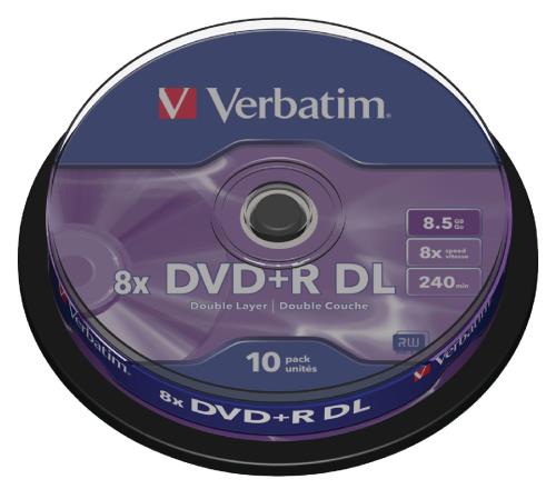Verbatim 43666 DVD+R 8.5 GB spindel 10 stuks