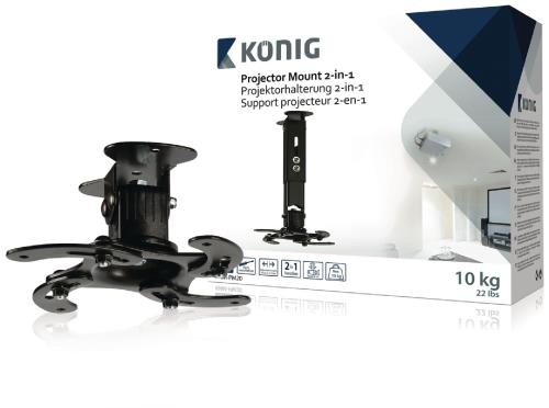 König KNM-PM20 Projectorbeugel 2-in-1 10 kg / 22 lbs zwart