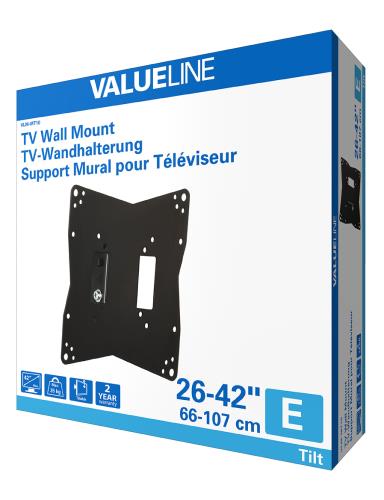Valueline VLM-MT10 Tv-muurbeugel kantelbaar 26 - 42"/66 - 107 cm 35 kg