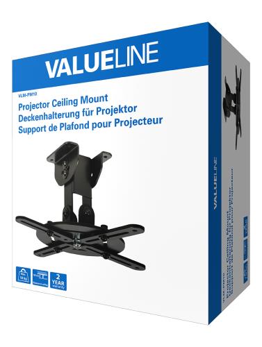 Valueline VLM-PM10 Plafondbeugel voor projector 10 kg/22 lbs