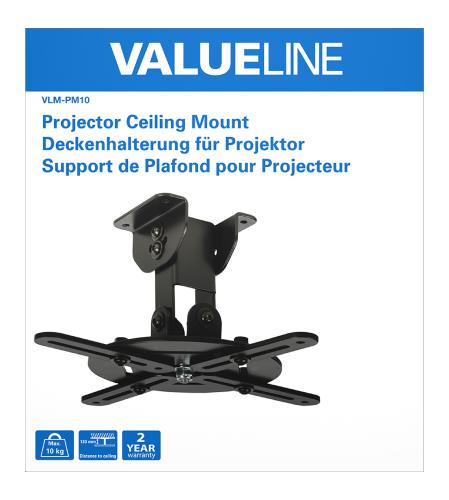 Valueline VLM-PM10 Plafondbeugel voor projector 10 kg/22 lbs