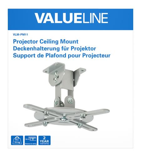 Valueline VLM-PM11 Plafondbeugel voor projector 10 kg/22 lbs