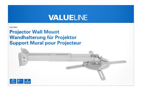 Valueline VLM-PM31 Muurbeugel voor projector 10 kg/22 lbs