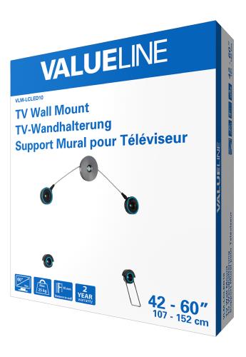 Valueline VLM-LCLED10 Tv-muurbeugel ultra flat 42 - 60"/107 - 152 cm 25 kg