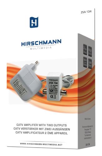 Hirschmann 695020434 Catv amplifier with two outputs amplifier 2 x 6 db high frequency, not return suitable