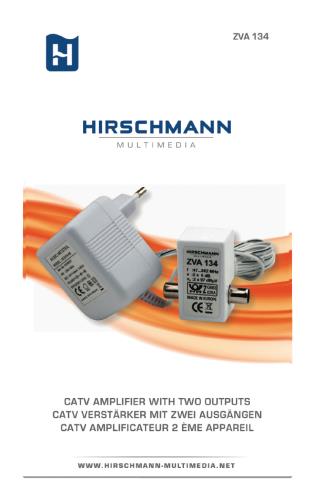 Hirschmann 695020434 Catv amplifier with two outputs amplifier 2 x 6 db high frequency, not return suitable