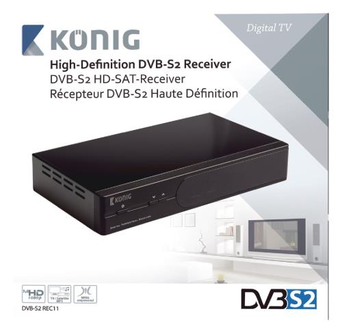König DVB-S2 REC11 HD-DVB-S2-ontvanger 1080p